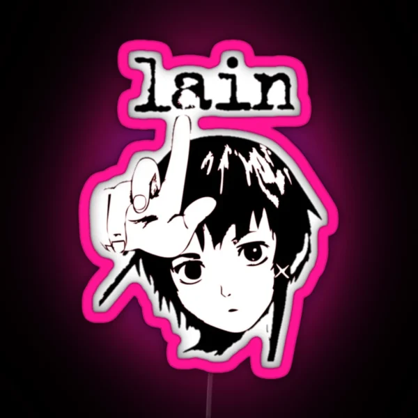 Lain Inside Size Accurate RGB Neon Sign