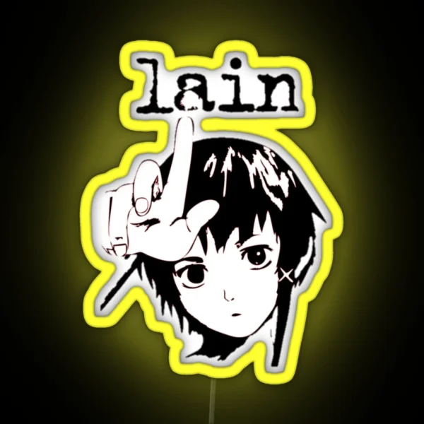 Lain Inside Size Accurate RGB Neon Sign