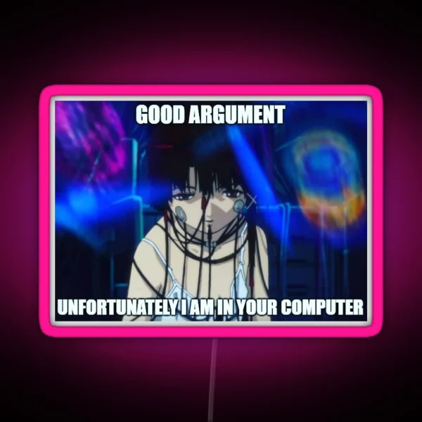 Lain Is In Your Computer RGB Neon Sign