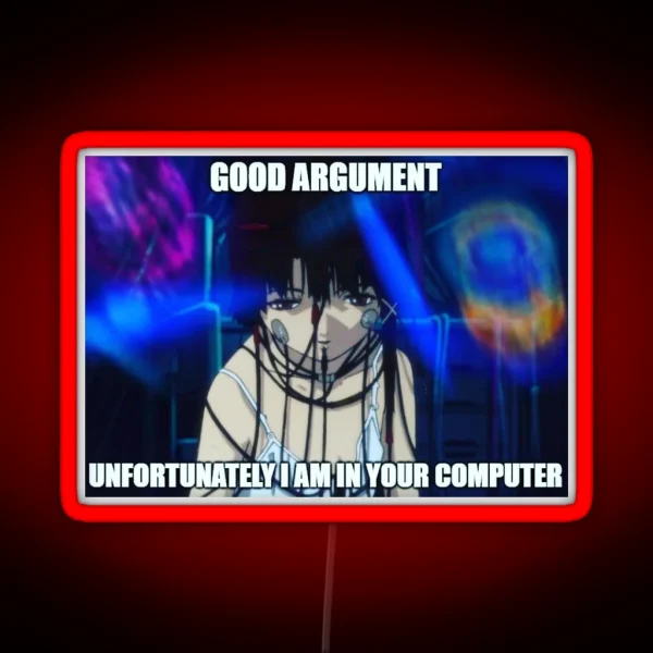 Lain Is In Your Computer RGB Neon Sign