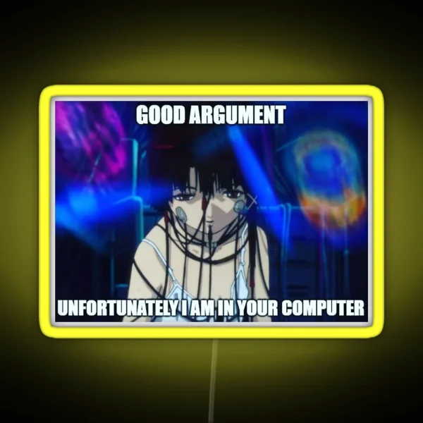 Lain Is In Your Computer RGB Neon Sign