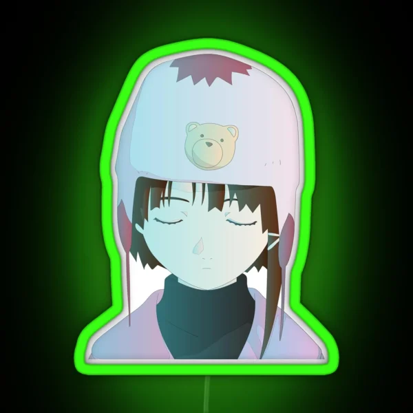 Lain Thinking RGB Neon Sign