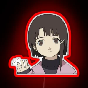 Lain Waving RGB Neon Sign