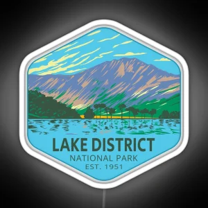 Lake Buttermere In Lake District National Park RGB Neon Sign