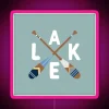 LAKE Life Painted Paddle Oars RGB Neon Sign