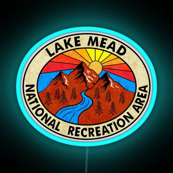 Lake Mead National Recreation Area Arizona Nevada RGB Neon Sign