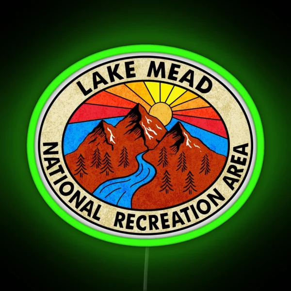 Lake Mead National Recreation Area Arizona Nevada RGB Neon Sign