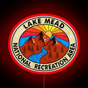 Lake Mead National Recreation Area Arizona Nevada RGB Neon Sign