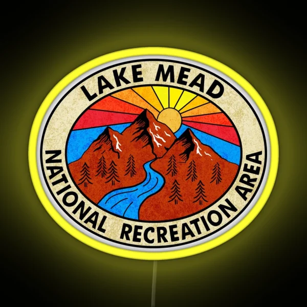 Lake Mead National Recreation Area Arizona Nevada RGB Neon Sign