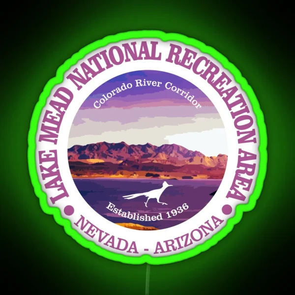 Lake Mead National Recreation Area NRA RGB Neon Sign
