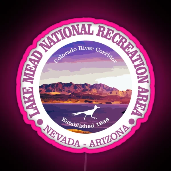 Lake Mead National Recreation Area NRA RGB Neon Sign