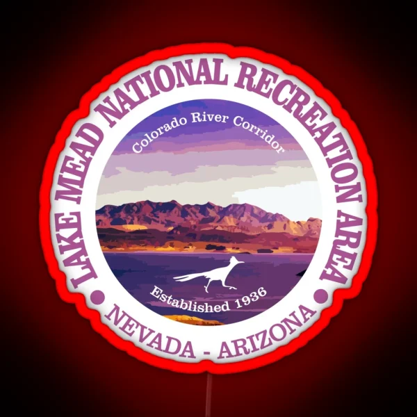 Lake Mead National Recreation Area NRA RGB Neon Sign
