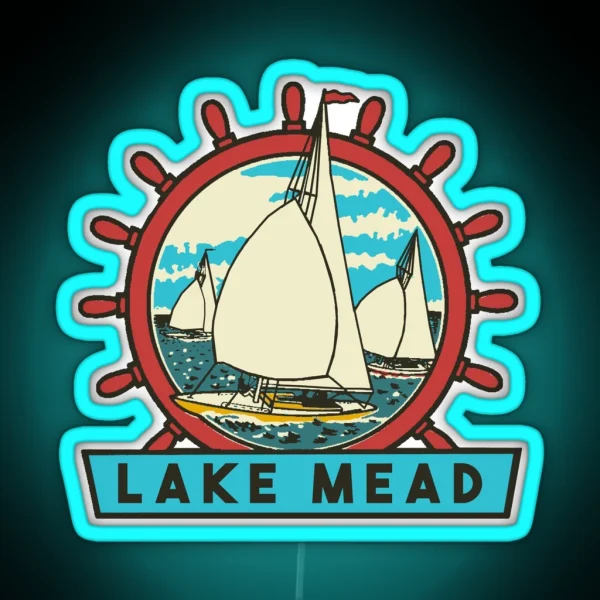 Lake Mead Vintage Style Decal RGB Neon Sign