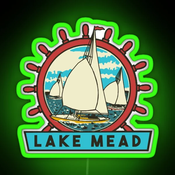 Lake Mead Vintage Style Decal RGB Neon Sign