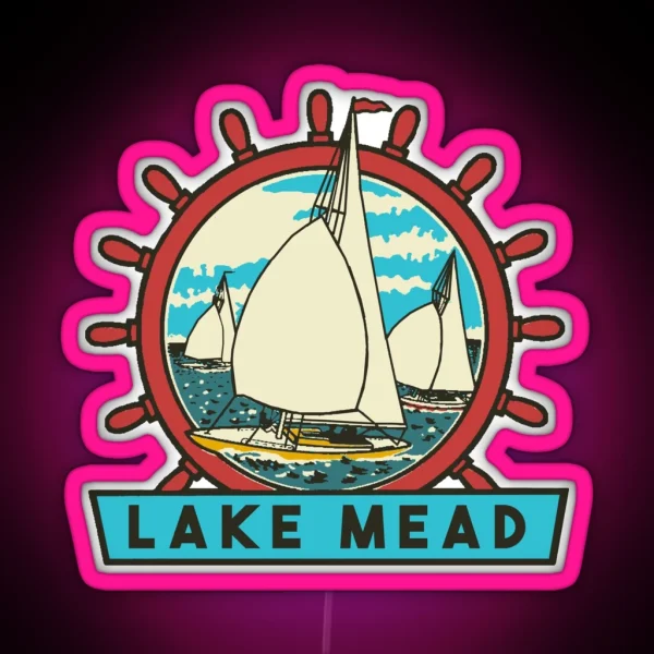 Lake Mead Vintage Style Decal RGB Neon Sign