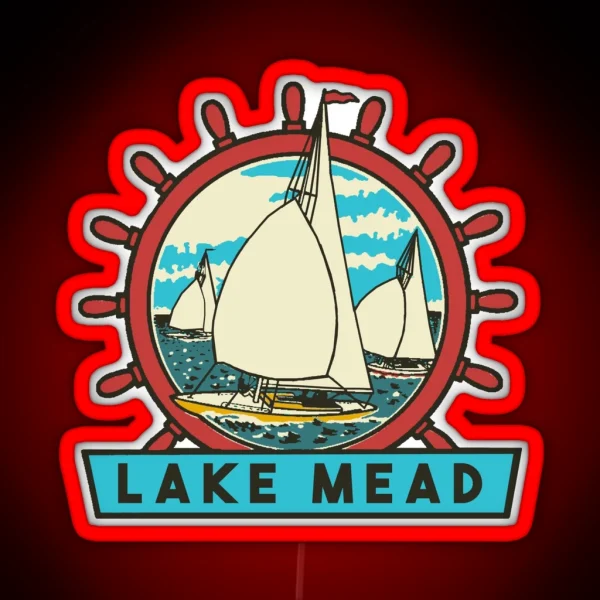 Lake Mead Vintage Style Decal RGB Neon Sign