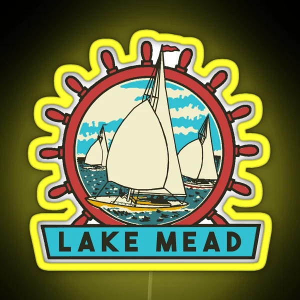 Lake Mead Vintage Style Decal RGB Neon Sign