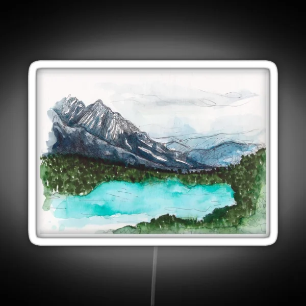 Lake Nature Scene RGB Neon Sign
