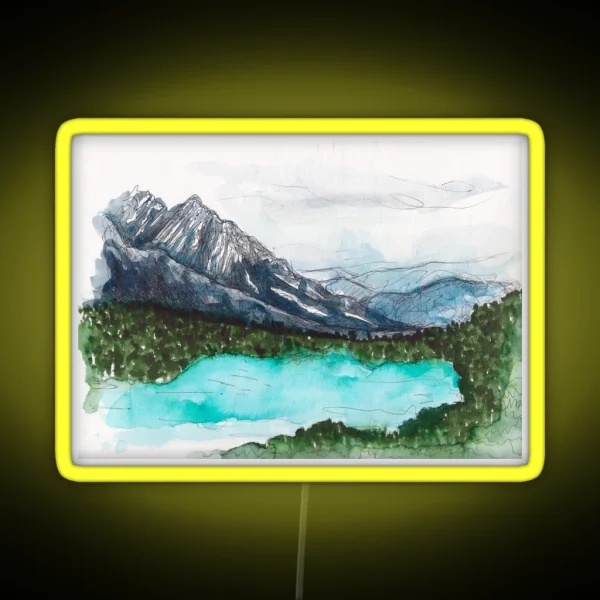 Lake Nature Scene RGB Neon Sign