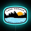 Lake Norman North Carolina Vintage Retro Adventure Travel Mountain Hiking Camping RGB Neon Sign - Image 3