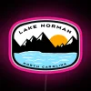 Lake Norman North Carolina Vintage Retro Adventure Travel Mountain Hiking Camping RGB Neon Sign - Image 6