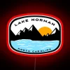 Lake Norman North Carolina Vintage Retro Adventure Travel Mountain Hiking Camping RGB Neon Sign - Image 2