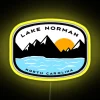 Lake Norman North Carolina Vintage Retro Adventure Travel Mountain Hiking Camping RGB Neon Sign - Image 5