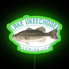 Lake Okeechobee Florida Largemouth Bass Design RGB Neon Sign - Image 4