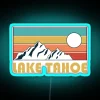 Lake Tahoe Retro Vintage Lake Tahoe Nevada California Mountain Souvenir Gift Hometown Hiking Nature RGB Neon Sign - Image 3