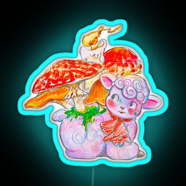 Lamb Planter RGB Neon Sign