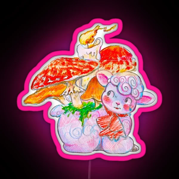 Lamb Planter RGB Neon Sign
