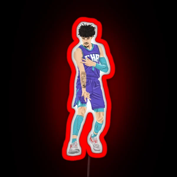 Lamelo Ball Signature Pose RGB Neon Sign