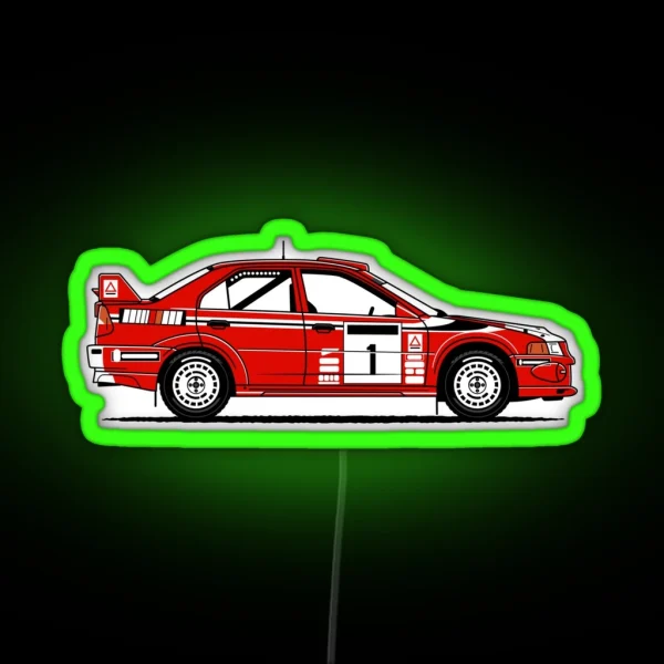 Lancer Evo 6 Rally Car RGB Neon Sign