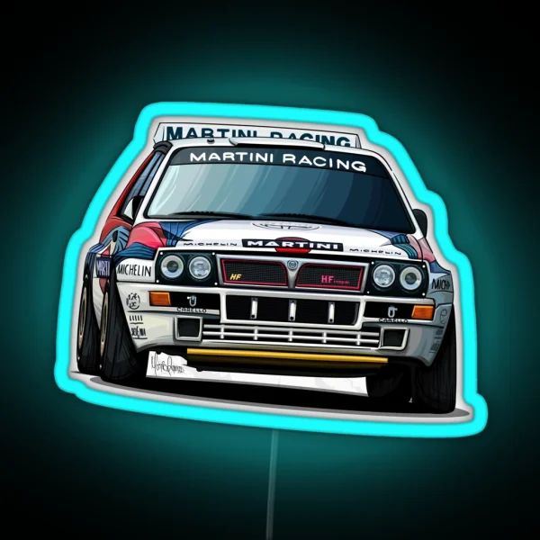 Lancia Delta Integrale HF Art RGB Neon Sign