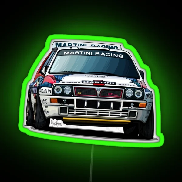 Lancia Delta Integrale HF Art RGB Neon Sign