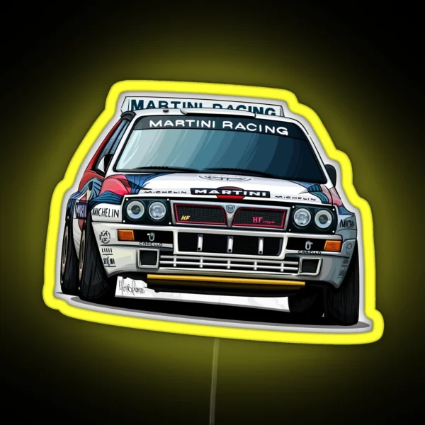 Lancia Delta Integrale HF Art RGB Neon Sign