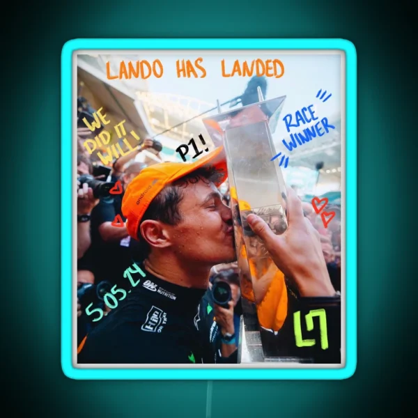 Lando First Win RGB Neon Sign