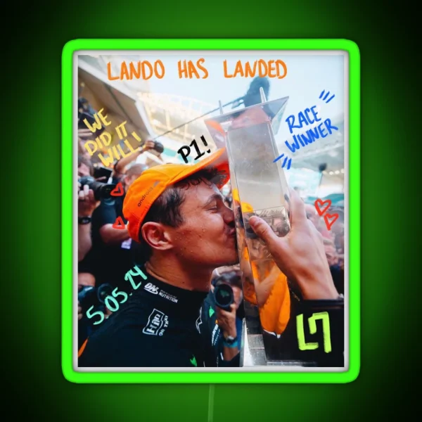 Lando First Win RGB Neon Sign