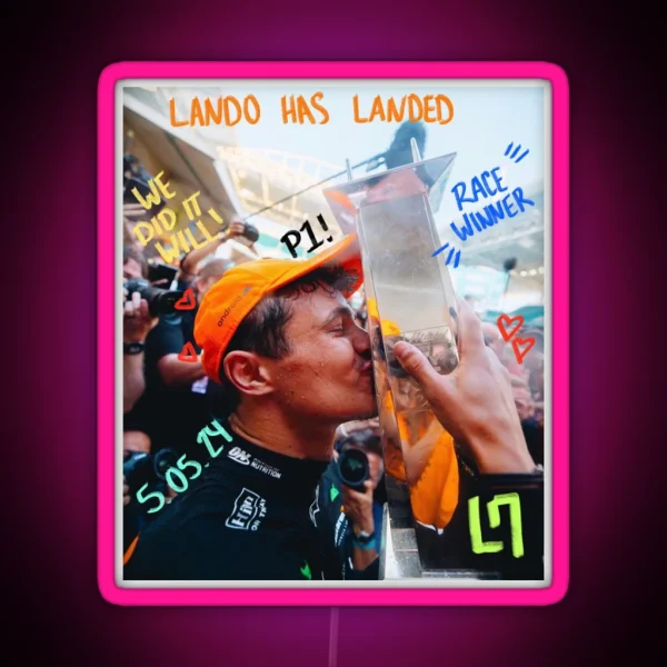 Lando First Win RGB Neon Sign