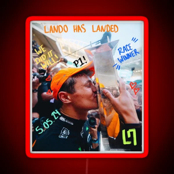 Lando First Win RGB Neon Sign