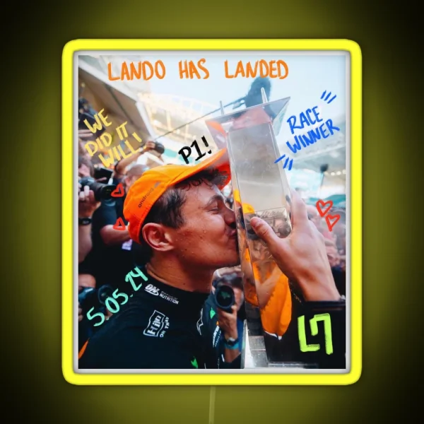 Lando First Win RGB Neon Sign