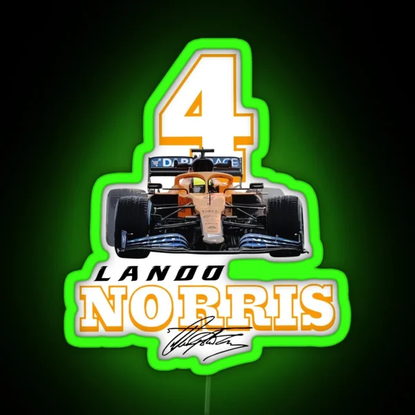 Lando Norris 4 RGB Neon Sign