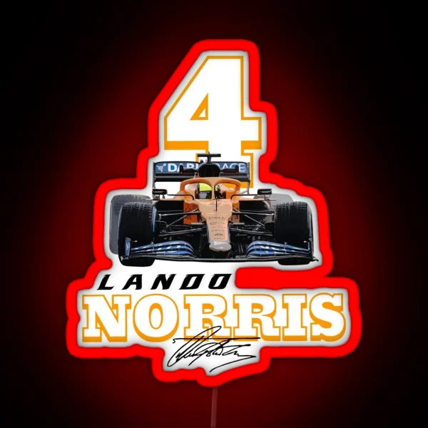 Lando Norris 4 RGB Neon Sign