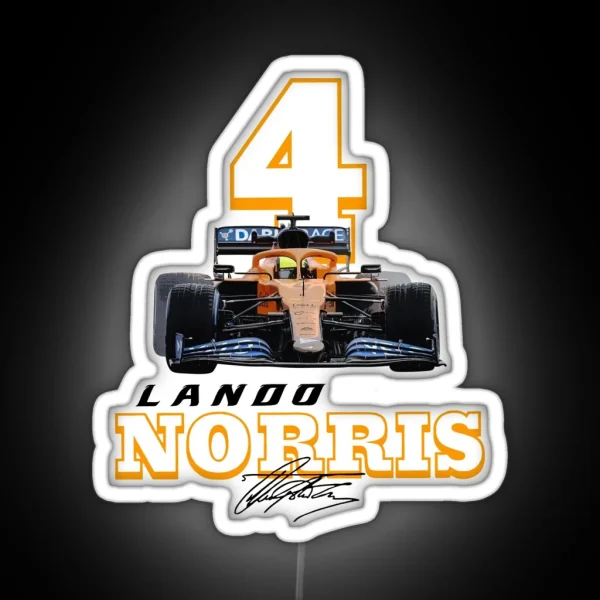 Lando Norris 4 RGB Neon Sign