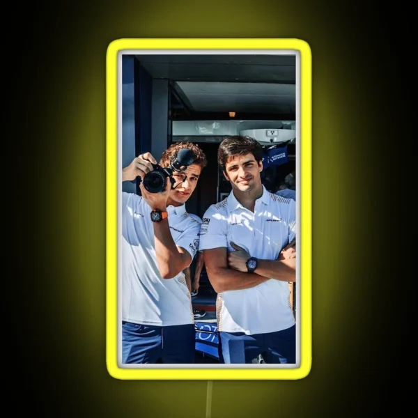 Lando Norris And Carlos Sainz RGB Neon Sign