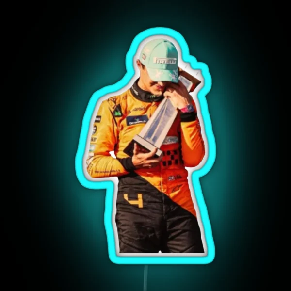 Lando Norris And Miami Trophy RGB Neon Sign