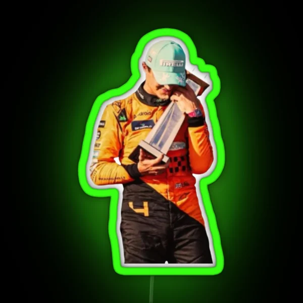 Lando Norris And Miami Trophy RGB Neon Sign
