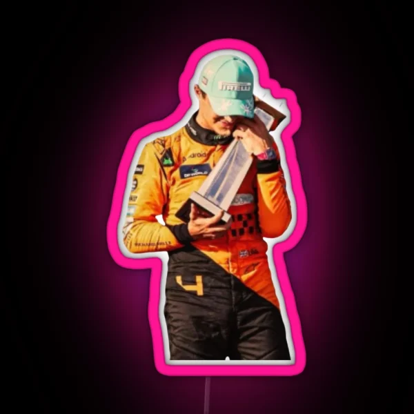 Lando Norris And Miami Trophy RGB Neon Sign