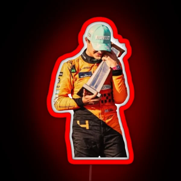 Lando Norris And Miami Trophy RGB Neon Sign