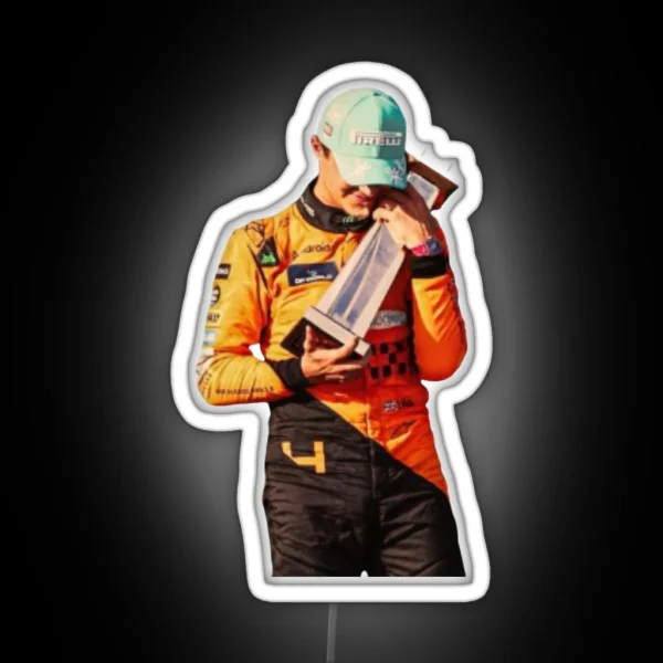 Lando Norris And Miami Trophy RGB Neon Sign